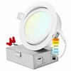 Luxrite 4 Inch Gimbal LED Recessed Downlight 5CCT 2700K-5000K 12W 950LM Dimmable Wet Rated IC Rated LR23742-1PK